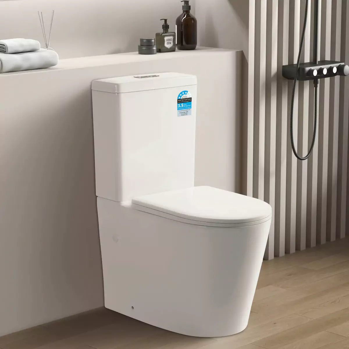Vivid BTW Toilet Suite: A Modern, Sleek Toilet with Vibrant Design-Gloss White-KDK026C/KDK026P
