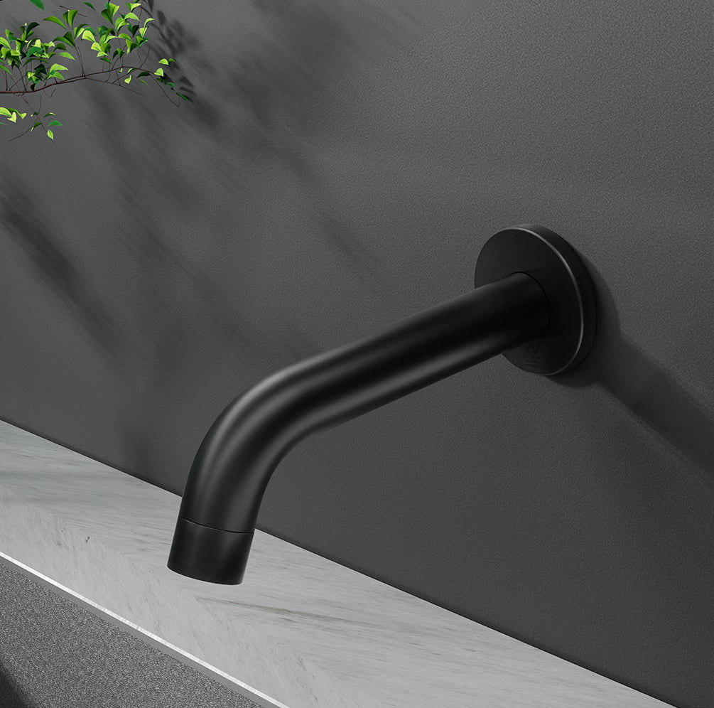 Cefito Bathroom Mixer Spout Wall Bath Tap Round Shower Bathtub Black